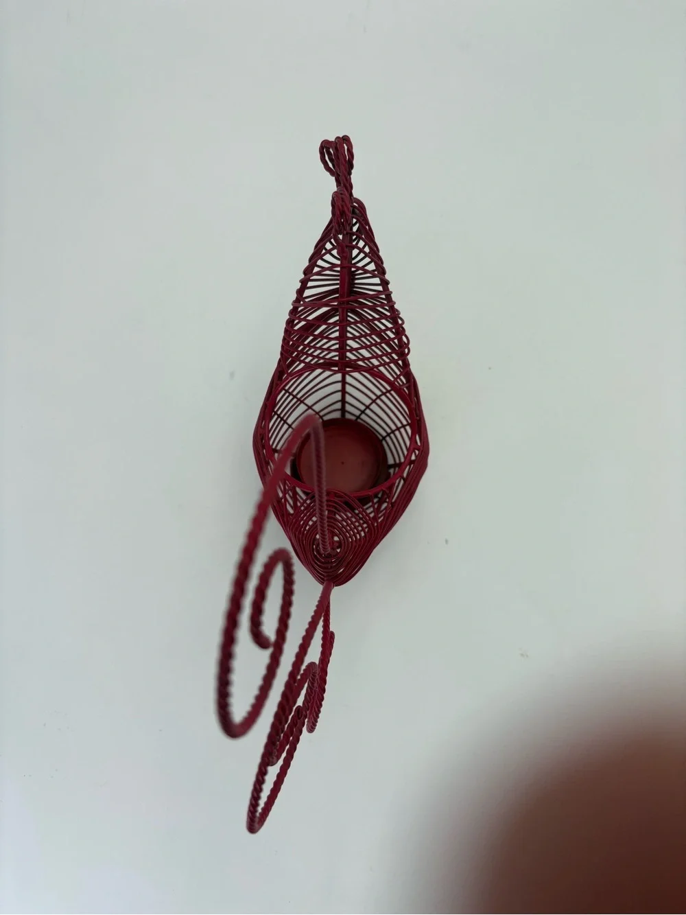 Red Wire Rooster Egg Basket